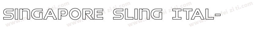 Singapore Sling Ital字体转换